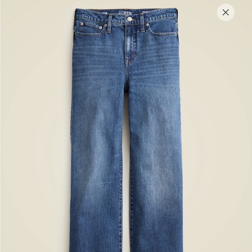 J. Crew Straight-Leg Denim Jeans in Medium Blue